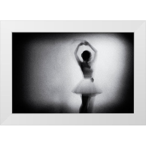 N-T White Modern Wood Framed Art Print by Medeiros, Paulo