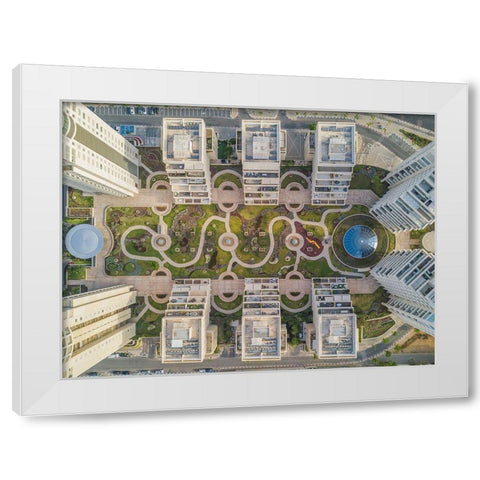 Urban Curves White Modern Wood Framed Art Print by Adar, Or