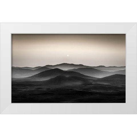 Palouse Fields White Modern Wood Framed Art Print by Deng, Larry
