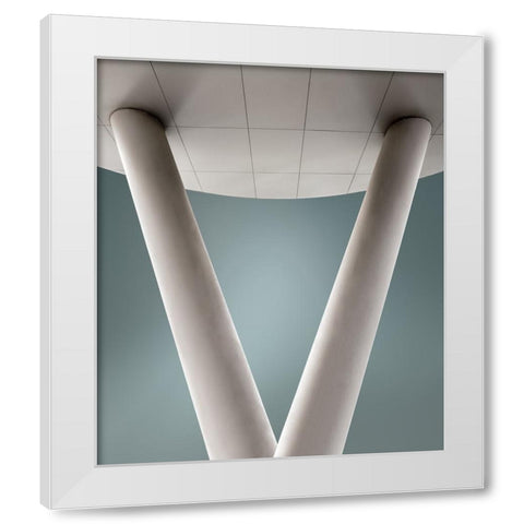 Summam White Modern Wood Framed Art Print by Claes, Gilbert