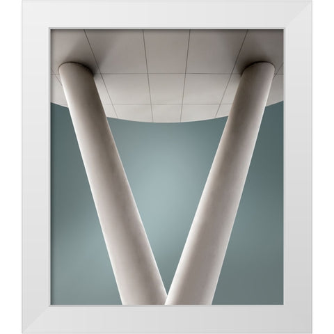 Summam White Modern Wood Framed Art Print by Claes, Gilbert