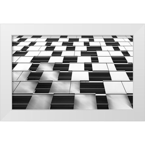 Scattered Surface White Modern Wood Framed Art Print by Van Son, Greetje