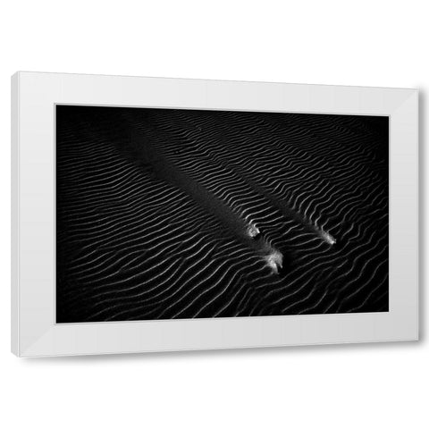 Sand #2 White Modern Wood Framed Art Print by Lipinski, Waldemar