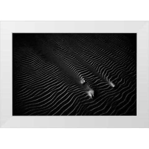 Sand #2 White Modern Wood Framed Art Print by Lipinski, Waldemar