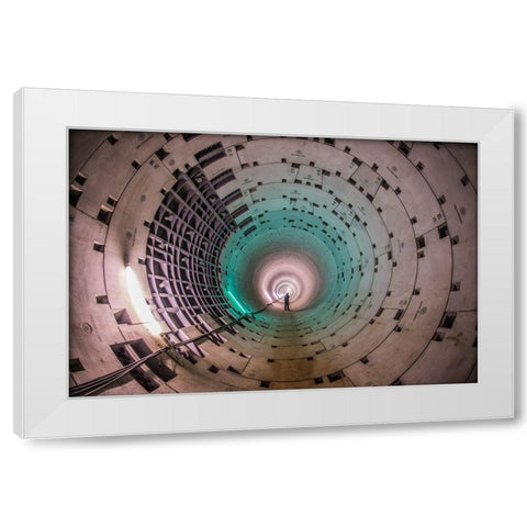 Untitled White Modern Wood Framed Art Print by Tetsurou, Kobayashi