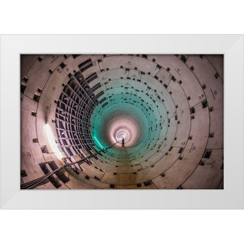 Untitled White Modern Wood Framed Art Print by Tetsurou, Kobayashi