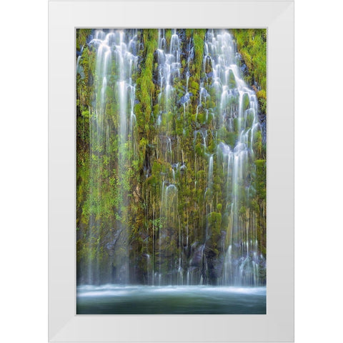 Mossbrae Falls White Modern Wood Framed Art Print by Zhu, Hua