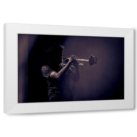 Boulevard Des Airs White Modern Wood Framed Art Print by L, Christophe