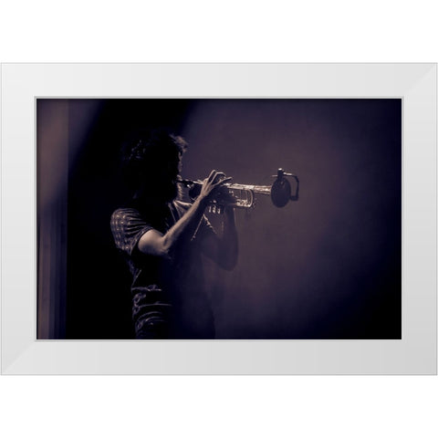 Boulevard Des Airs White Modern Wood Framed Art Print by L, Christophe