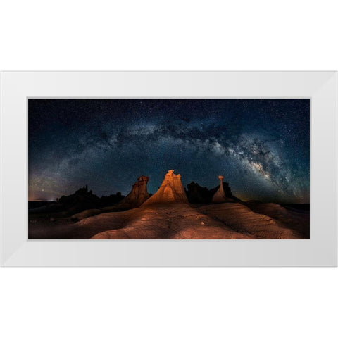 Three Wise Men White Modern Wood Framed Art Print by Zhu, Hua