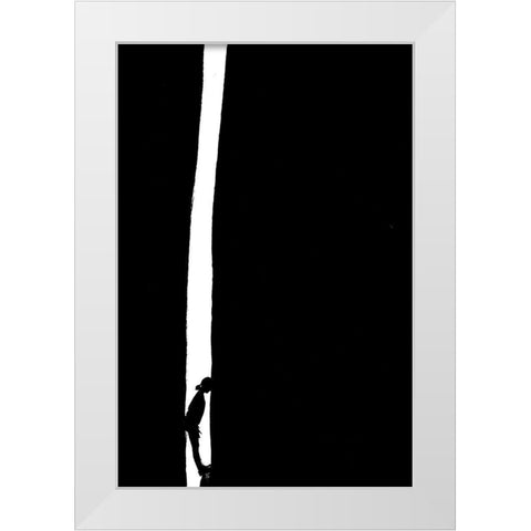 The Wall White Modern Wood Framed Art Print by Dobrev, Evelin