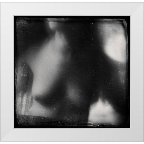 Untitled White Modern Wood Framed Art Print by Bousca, Bogdan