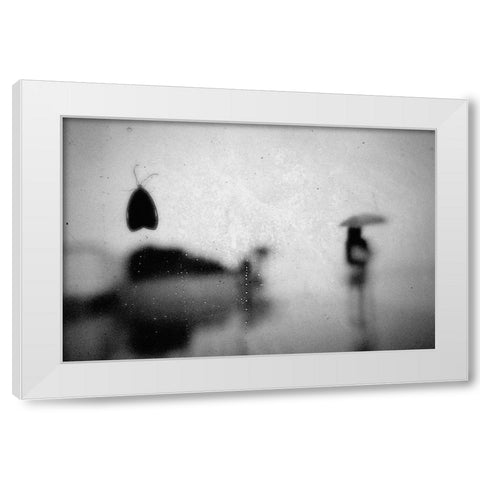 Untitled White Modern Wood Framed Art Print by Tsuchida, Teruhiko
