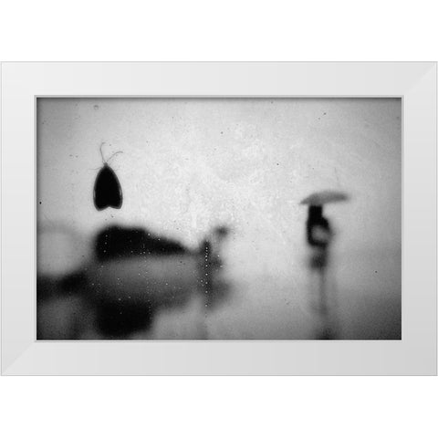 Untitled White Modern Wood Framed Art Print by Tsuchida, Teruhiko