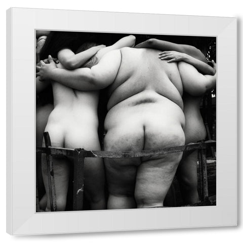 Imagine White Modern Wood Framed Art Print by Chai Telan, Thanakorn