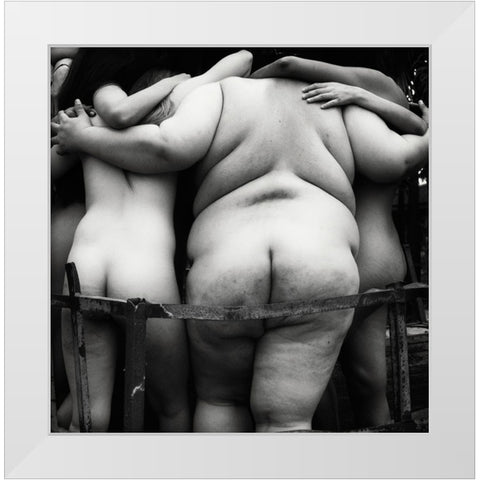 Imagine White Modern Wood Framed Art Print by Chai Telan, Thanakorn