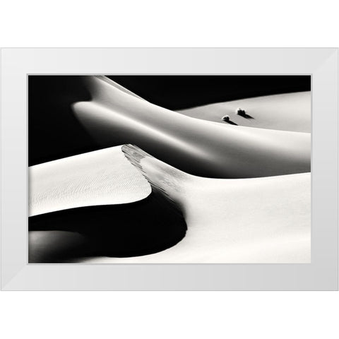 Life White Modern Wood Framed Art Print by Momeni, Mohammadreza