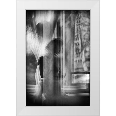 Untitled White Modern Wood Framed Art Print by Kapsha, Eduards