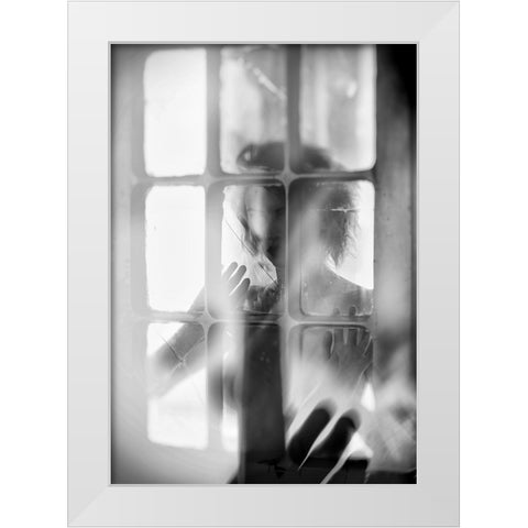 Untitled White Modern Wood Framed Art Print by Kapsha, Eduards