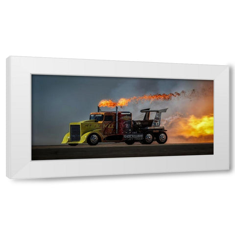 Fire A Speed - Mcas Miramar Air Show White Modern Wood Framed Art Print by H Yang, David