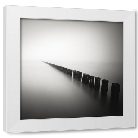 Together Alone White Modern Wood Framed Art Print by Staelens, Christophe