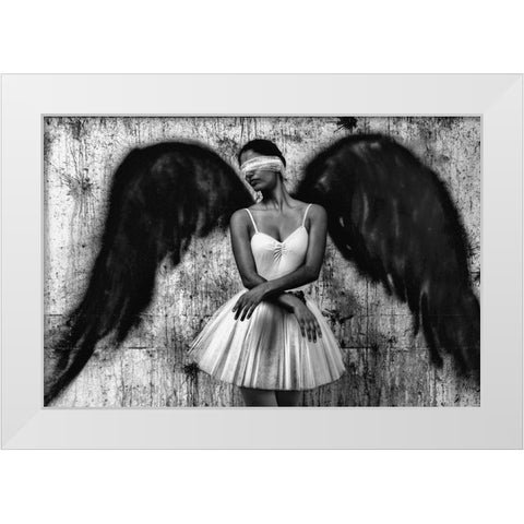 N/T White Modern Wood Framed Art Print by Medeiros, Paulo