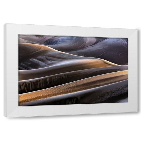 Chocolate Hills White Modern Wood Framed Art Print by Momeni, Mohammadreza