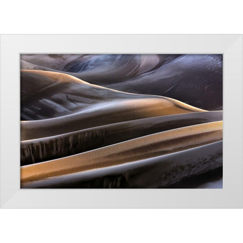 Chocolate Hills White Modern Wood Framed Art Print by Momeni, Mohammadreza