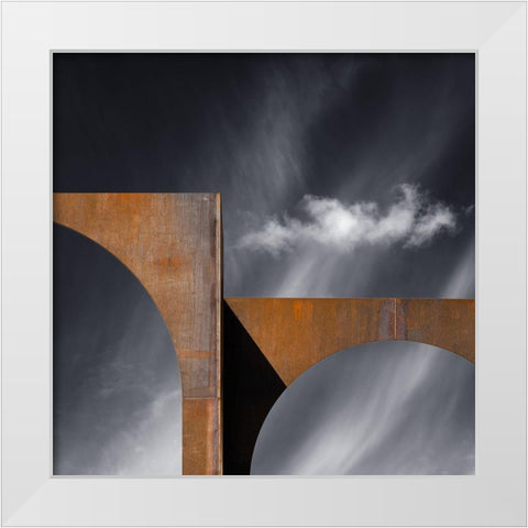 Untitled White Modern Wood Framed Art Print by Verschelden, Harry