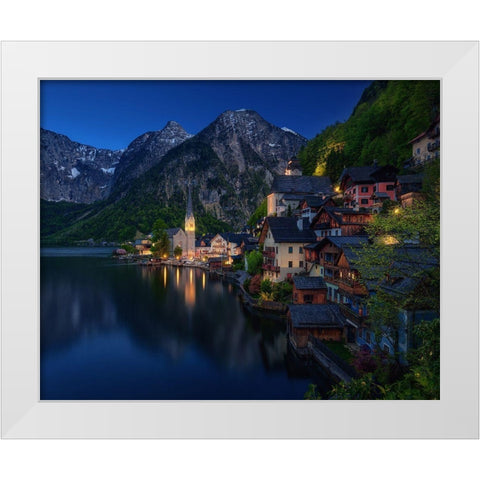 Tourist View. White Modern Wood Framed Art Print by Pablo De, Juan