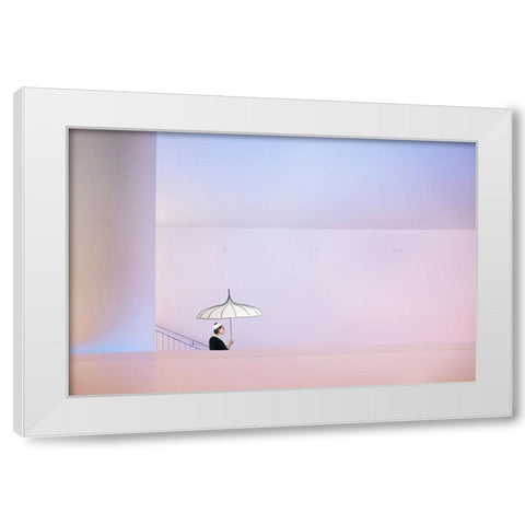 Clownville II White Modern Wood Framed Art Print by von Diepenbroek, Christine