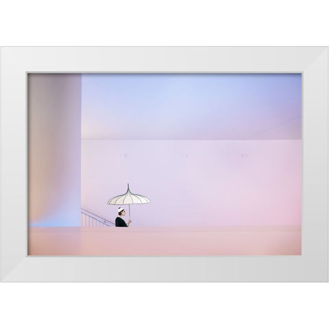 Clownville II White Modern Wood Framed Art Print by von Diepenbroek, Christine