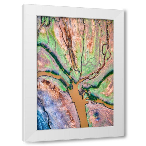 Gods Palette White Modern Wood Framed Art Print by Fan, John