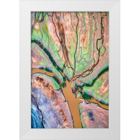 Gods Palette White Modern Wood Framed Art Print by Fan, John