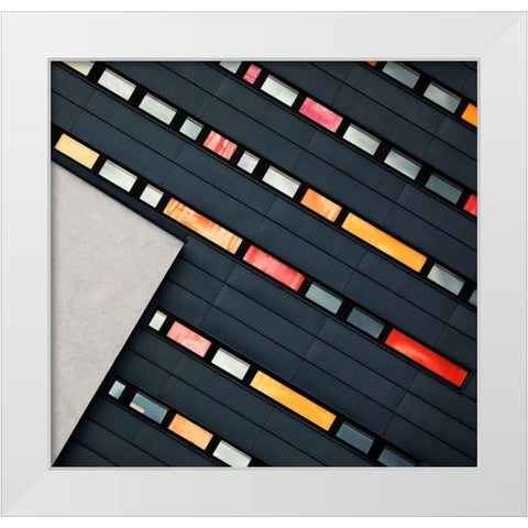 Wall Of Windows White Modern Wood Framed Art Print by Hawerkamp, Hans-Wolfgang