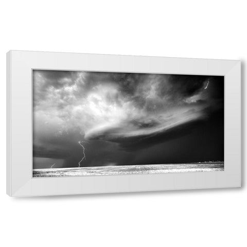Storm Chasing White Modern Wood Framed Art Print by Darby, Rob