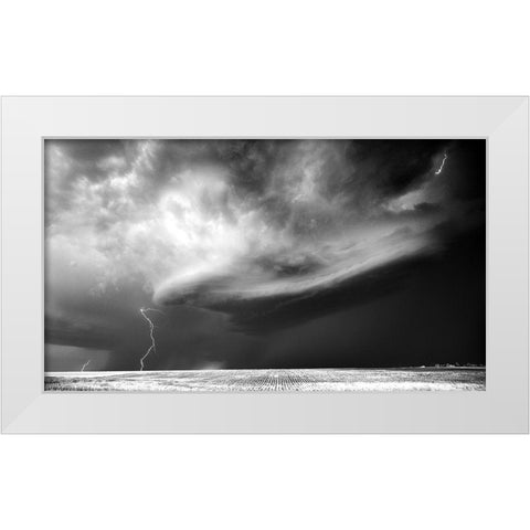 Storm Chasing White Modern Wood Framed Art Print by Darby, Rob
