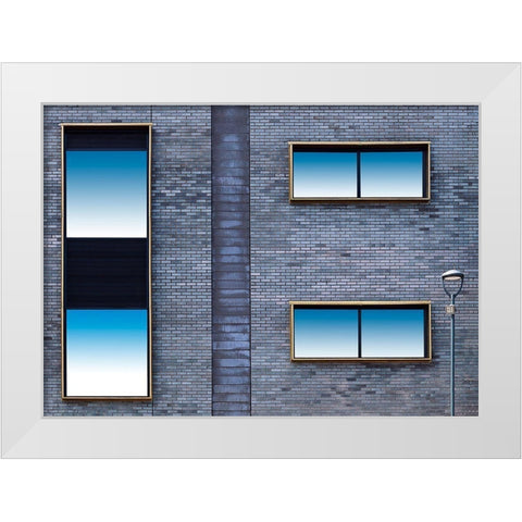 Windows I White Modern Wood Framed Art Print by Arro
