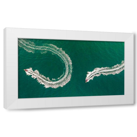 Sea Snake White Modern Wood Framed Art Print by Kiwan, Jamal