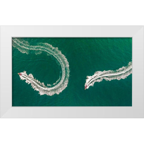 Sea Snake White Modern Wood Framed Art Print by Kiwan, Jamal