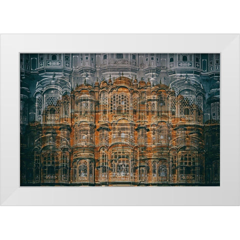 Hawa Mahal White Modern Wood Framed Art Print by Hawerkamp, Hans-Wolfgang