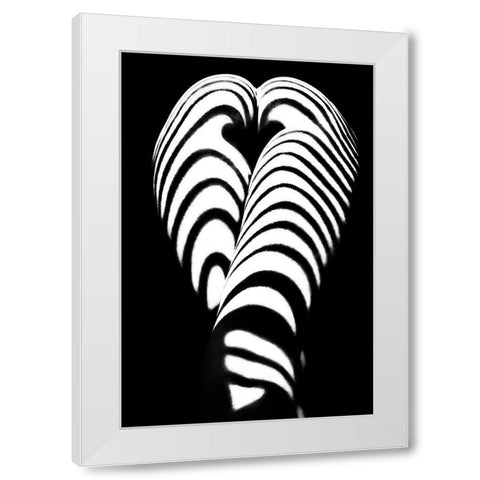 Zebra Ass 2 White Modern Wood Framed Art Print by Faletkin, Mikhail