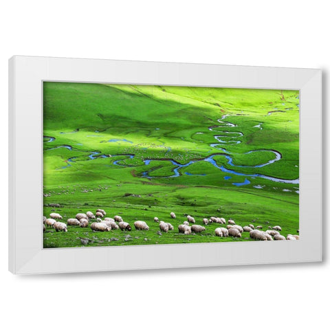 Plateau White Modern Wood Framed Art Print by Uzumcu, Suleyman
