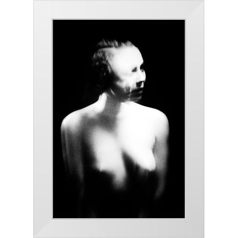 Untitled White Modern Wood Framed Art Print by Bousca, Bogdan