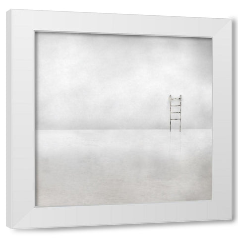 The Social Ladder White Modern Wood Framed Art Print by Claes, Gilbert