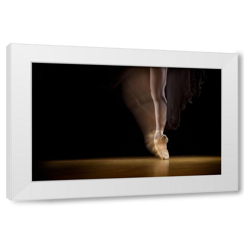 Spin White Modern Wood Framed Art Print by Ashton-Jones, Howard