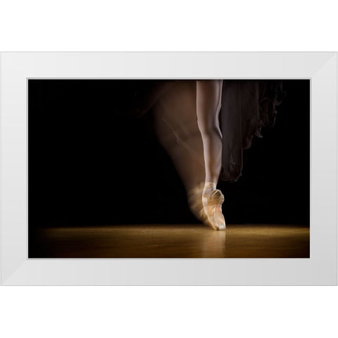 Spin White Modern Wood Framed Art Print by Ashton-Jones, Howard