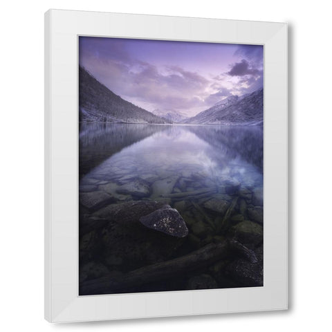 Altai Russia White Modern Wood Framed Art Print by Anton, Rostovskiy