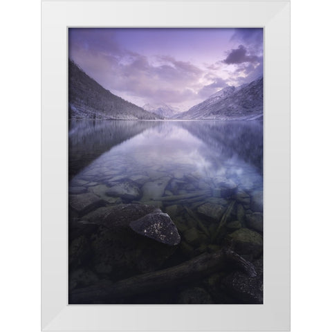 Altai Russia White Modern Wood Framed Art Print by Anton, Rostovskiy