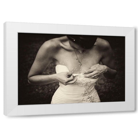 Ioana White Modern Wood Framed Art Print by Toniolo, Giorgio